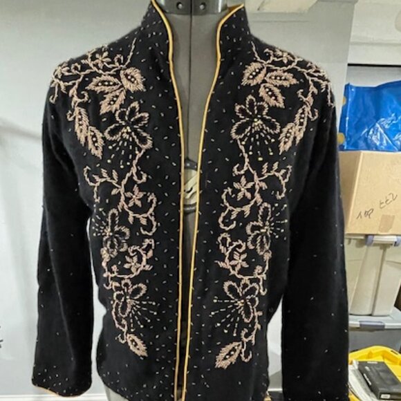 Antique Boutique Original Vintage Beaded Sweater - Rock the 80s! - Picture 5 of 14